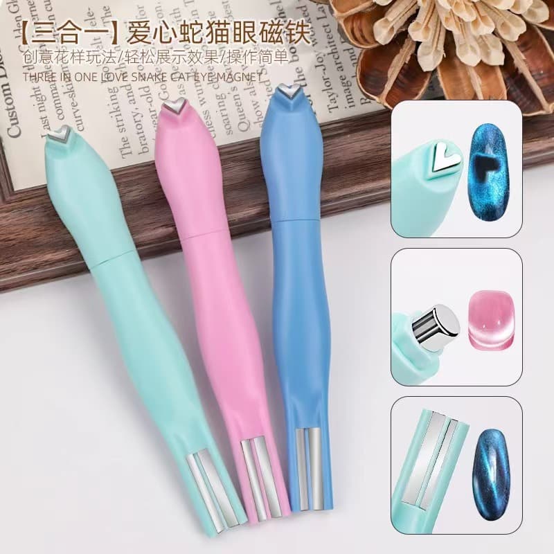 New Love Snake Pattern Cat Eye Magnet Manicure Cat Eye Magnet Detachable Multifunctional Powerful Manicure Magnet
