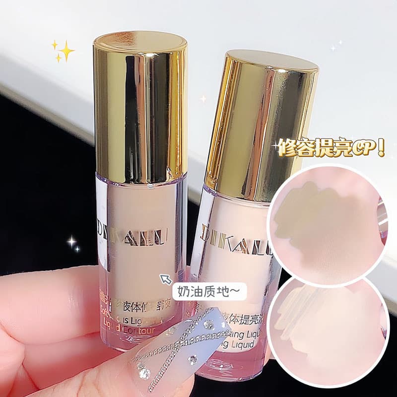 Light & Shadow Contour Liquid Highlighter & Shadow for Nose Contour, Tear Trough, High Nose Bridge, Matte Brightening Concealer, Under-Eye Brightening, Cross-Border