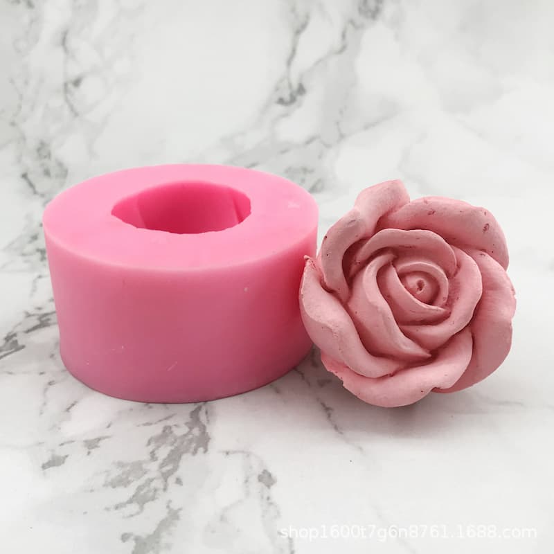Large Rose Shape Liquid Silicone Mold DIY Aromatherapy Plaster Candle Mold Epoxy Resin Mold Flower Mold