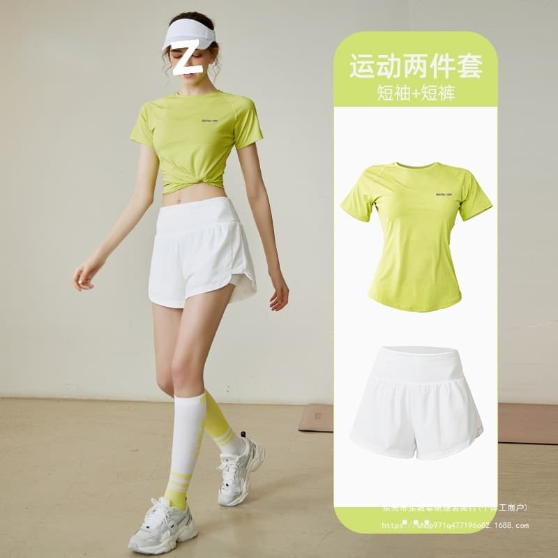Women's Sportswear Set 2025 New Summer Running Quick-Dry Badminton Gymnastics Breathable Ice Silk Cool Feeling Fitness Wear