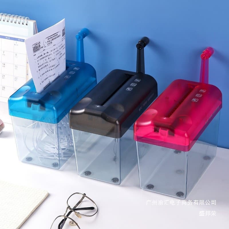 Factory direct sales cross-border mini small desktop hand-cranked A6 shredder office home manual shredder