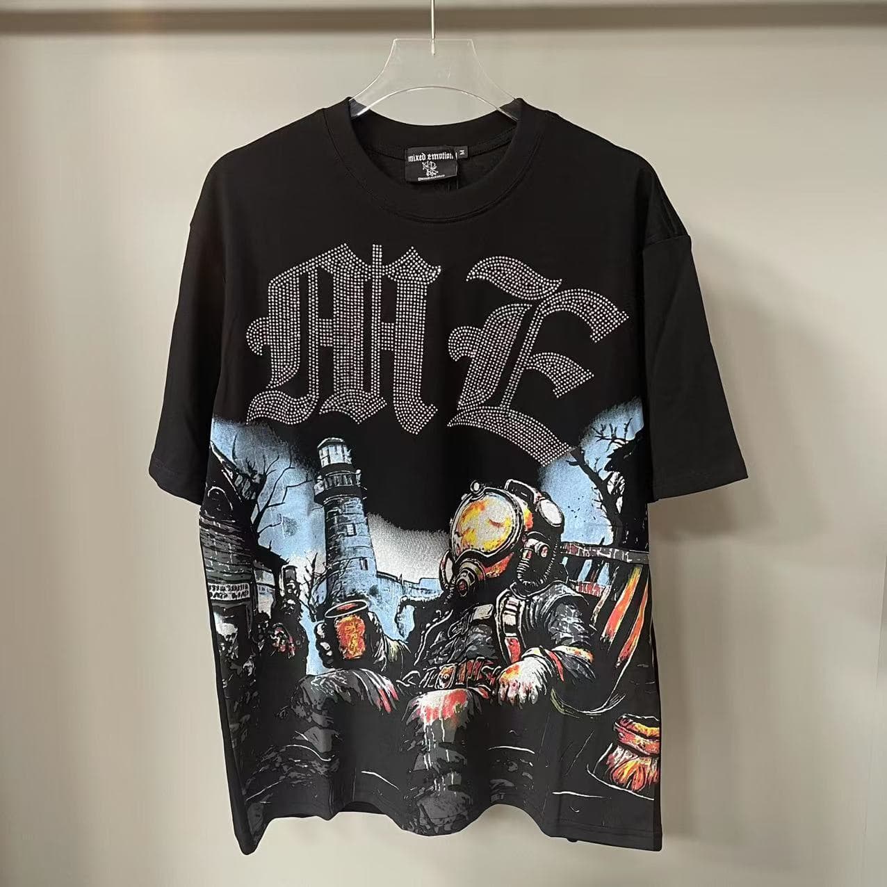 2025 Spring/Summer New MIX Retro Alien Graphic Crew Neck Pullover Short Sleeve Unisex Bulk Wholesale