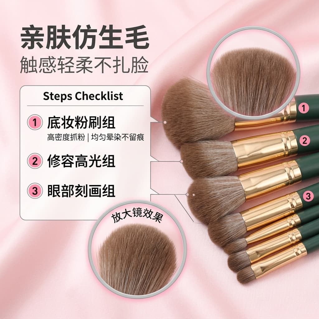 Cross-Border Bestseller 14-Piece Makeup Brush Set Small Beginner Set Recommended Makeup Tool Kit Foundation Brush