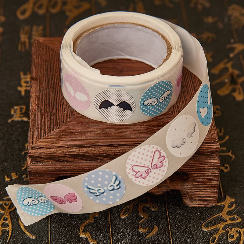 Sanrio Kurome Roll Sticker Handbook Decoration DIY Notebook Stationery Sealing Sticker Children's Sticker