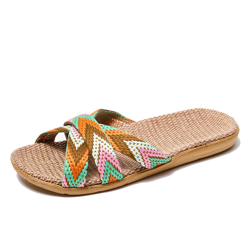 Seasonal Linen Slippers for Women, Breathable Indoor Lightweight New Home Slippers, Slippers Wholesale