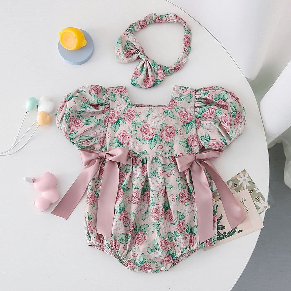 Baby bag, baby girl's summer clothes, short-sleeved jumpsuit, sisters' dress, girl's skirt, pure cotton princess skirt