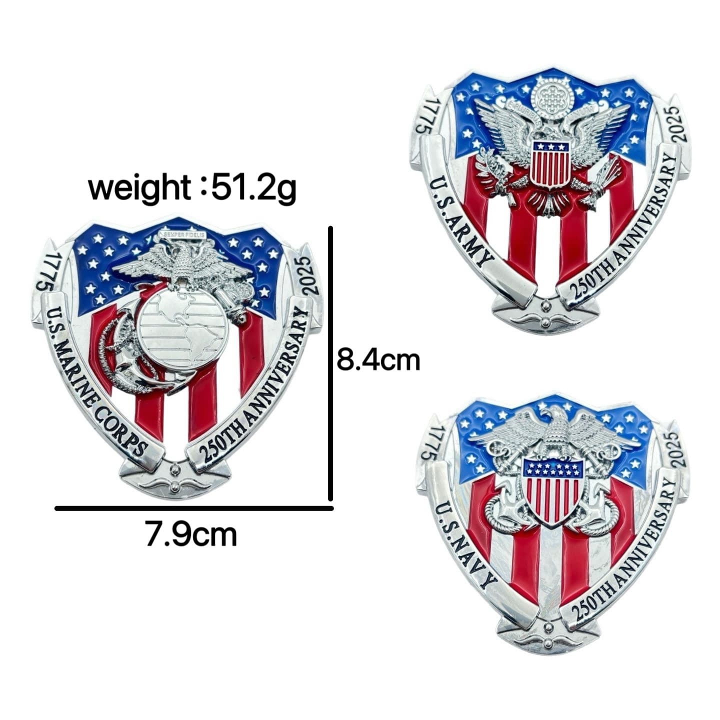 Cross-border supply of U.S. military badges, Marine Corps car logos, 3D three-dimensional car stickers, U.S. Special Forces metal stickers