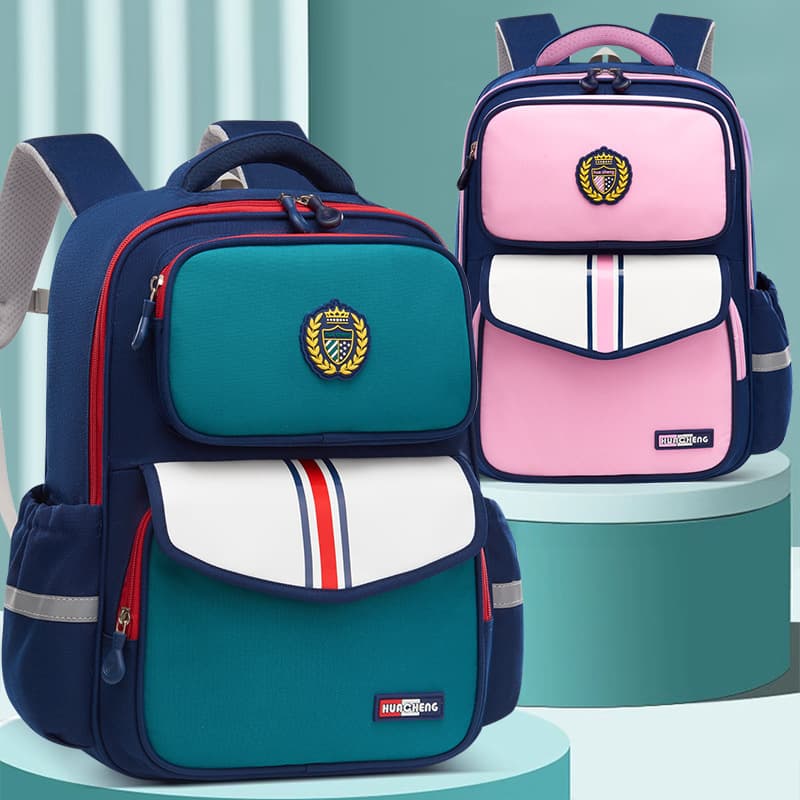 Primary school student backpack factory direct school bag children weight-reducing double-shoulder backpack production wholesale printed LOGO