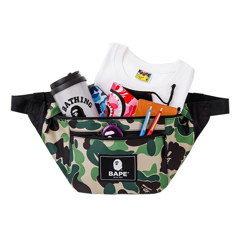 Japanese magazine appendix bag camouflage BAPE large waist bag Ape Man Head trendy brand unisex waterproof chest bag