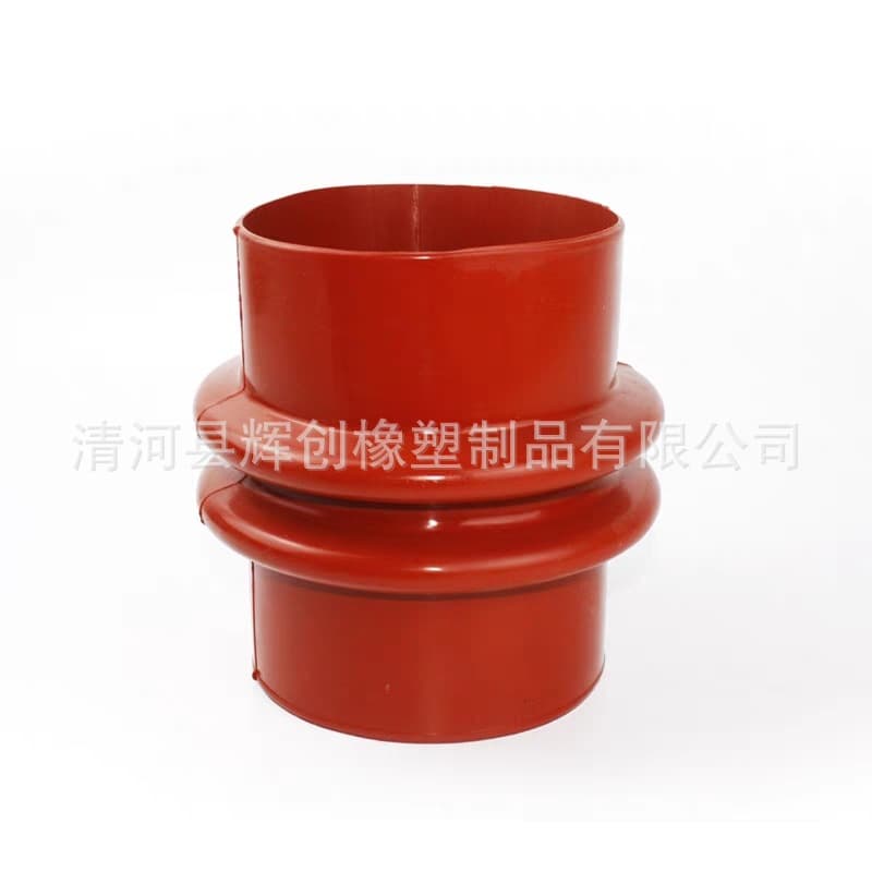 Vibrating Screen Discharge Port Silicone Expansion Pipe Corrugated Flexible Connection Red Cloth-reinforced Silicone Hose Wear-resistant High Temperature Resistant