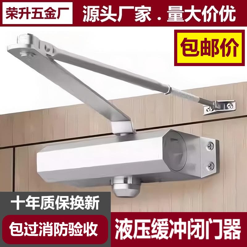 Door Closer Hydraulic Buffer Automatic Door Closing Device Push-Pull Fire Door Lightweight Large Door Closer