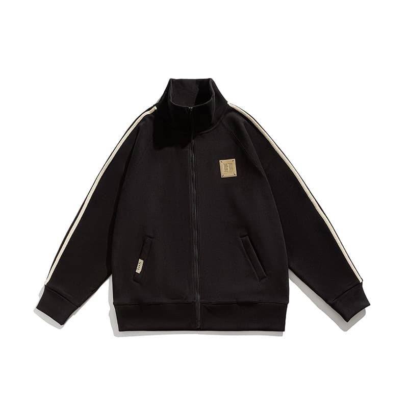 2025 Autumn New Japanese Loose-Fitting Jacket for Men in Black, Dark Gray, and Coffee Color, In Stock Full Order, Qilin Brand with Tag, Cotton