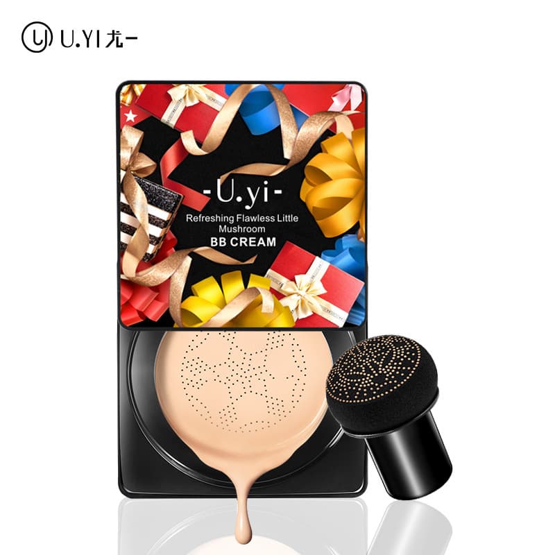 U.yi Little Mushroom Cushion BB Cream Moisturizing Concealing Brightening Skin Tone Primer Foundation Factory Direct Supply Wholesale
