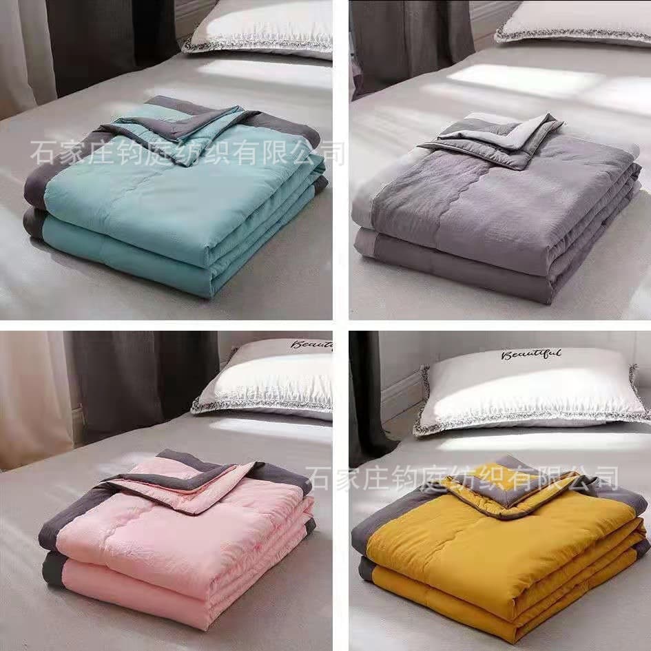 Washed Cotton Air Conditioning Quilt Summer Cool Quilt Spring Autumn Thin Core Single Double Child Student