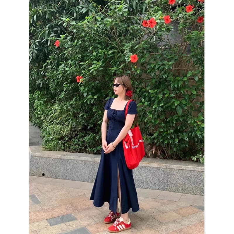 2025 Summer New Red Letter Canvas Bag Student School Commute Shoulder Bag Large Capacity Casual Tote Bag