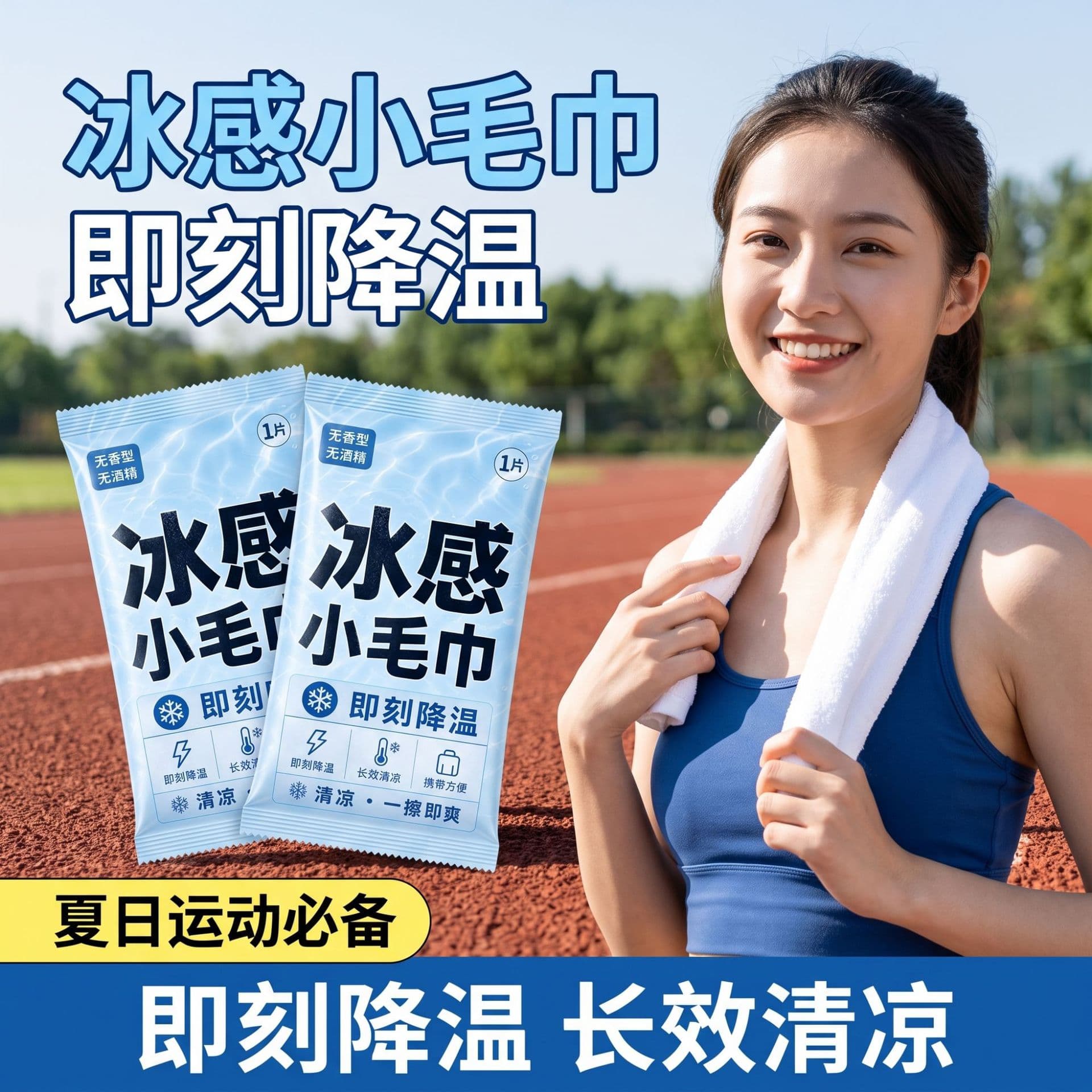 Ice cooling wet wipes for sports cooling ice small towels cold refreshing cooling wet wipes military training portable