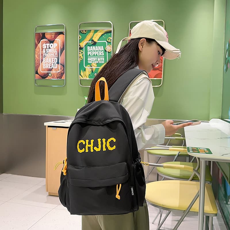 2025 New Trendy Colorful Backpack Fashion Simple Versatile Backpack for Middle and High School Students
