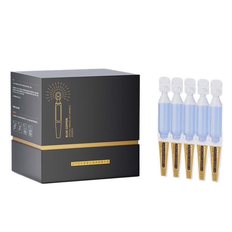 Qingling Blue Copper Peptide Firming Anti-Wrinkle Revitalizing Facial Single-Dose Essence Firming Hydrating Moisturizing Single-Dose Essence