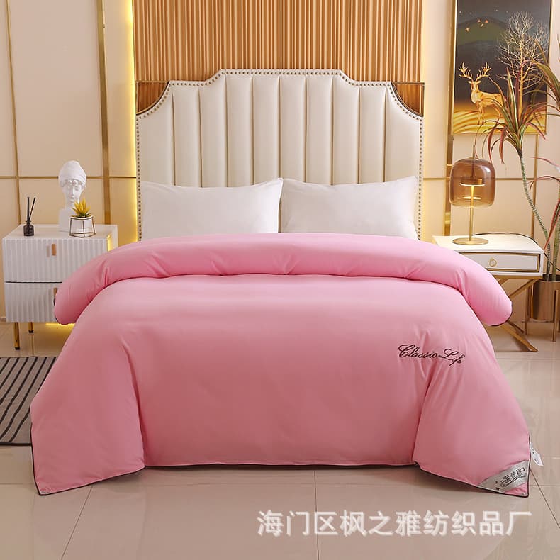 Wholesale Thickened Brushed Luoca Cotton Quilt Cover with Rope Edge, Round Edge Hemp Rope Inner Lining, Silk Quilt Shell, Factory Direct
