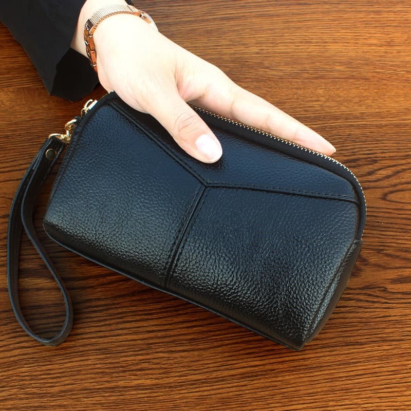 New Korean-Japanese Fashion Clutch Bag for Female College Students, Large Capacity Shell Bag, Zipper Handbag, Coin Purse, Phone Bag, Unisex