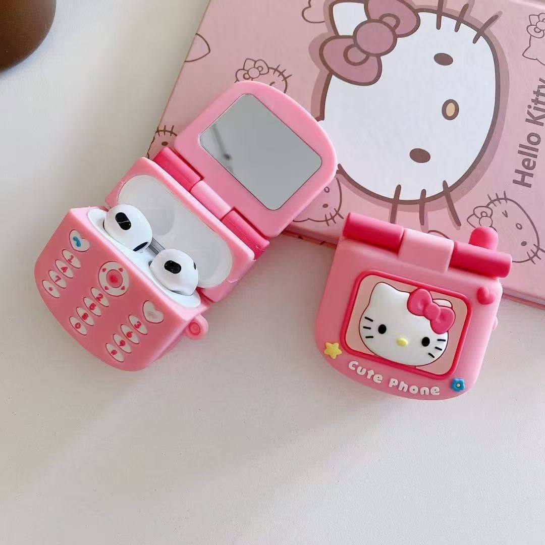Suitable for Samsung Galaxy Buds3 and 3Pro Silicone Flip Phone Kt Cat Headphone Cover Cute Headphone Case