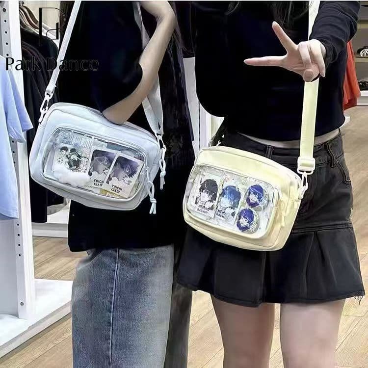Cute girl versatile portable crossbody bag Japanese college two-dimensional JK transparent one-shoulder crossbody bag bar girl