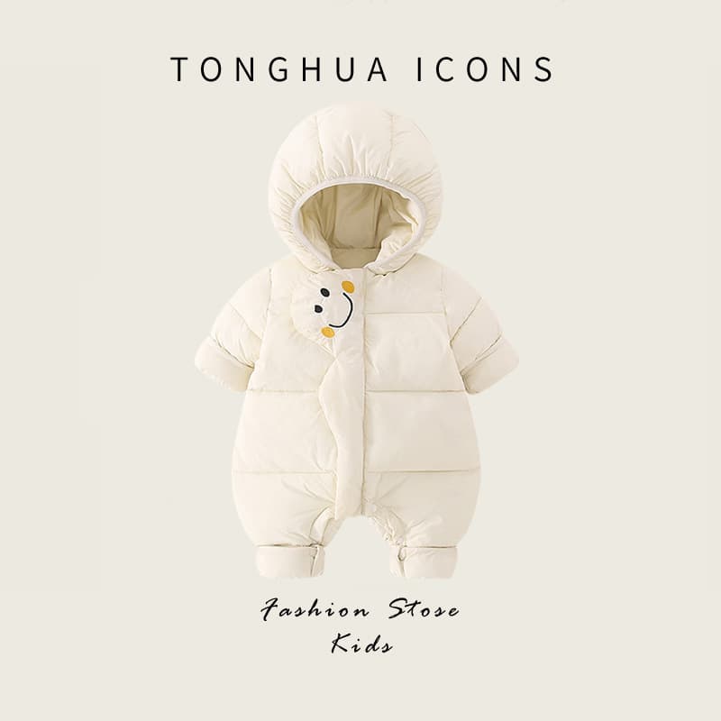 Baby Down Jumpsuit White Duck Down Coat Baby Winter Super Cute Crawling Suit Outing Wear Autumn Winter Wholesale
