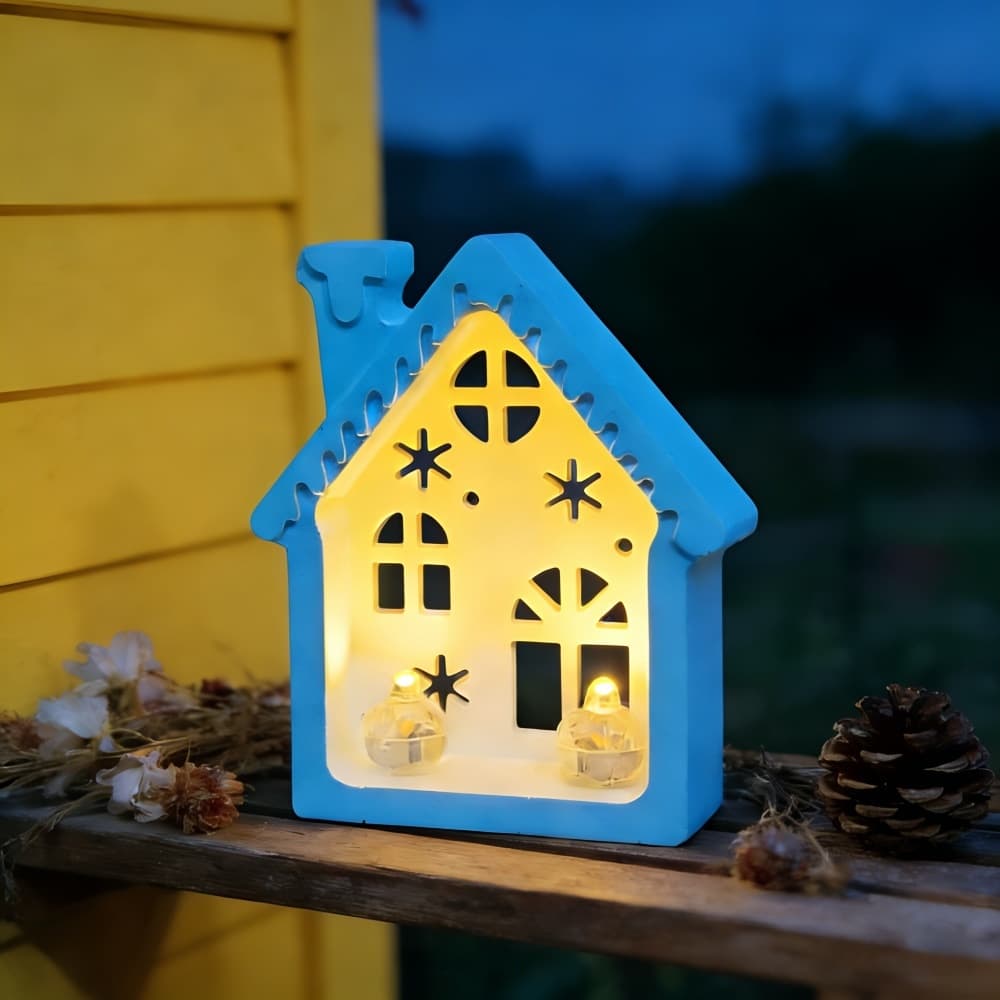 S2245 Chimney Snow House Ornament Decorative Cement Plaster Mold DIY Silicone Mold