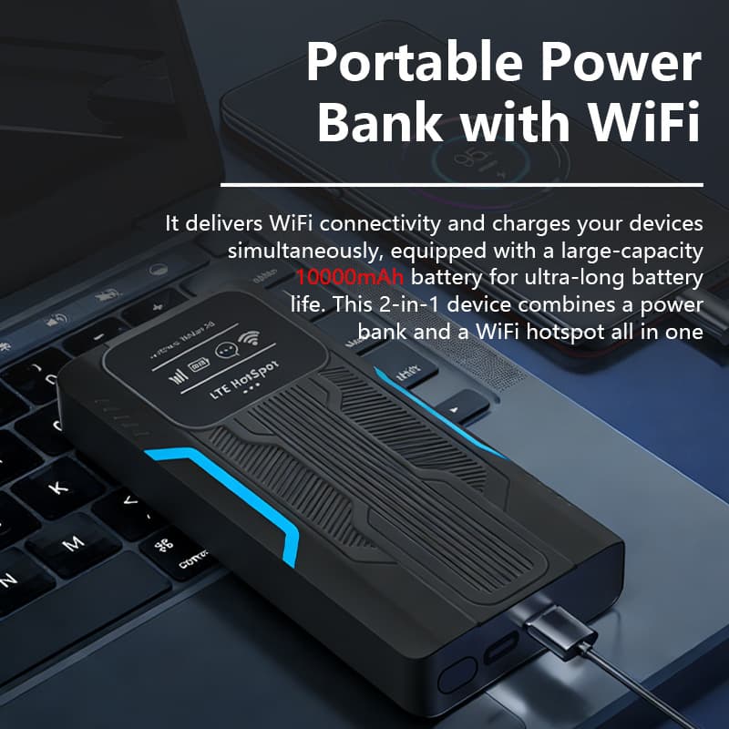 Cambodia Portable MiFi LTE Router Mobile WiFi 6 Dual Band 300M Power Bank 4G Router