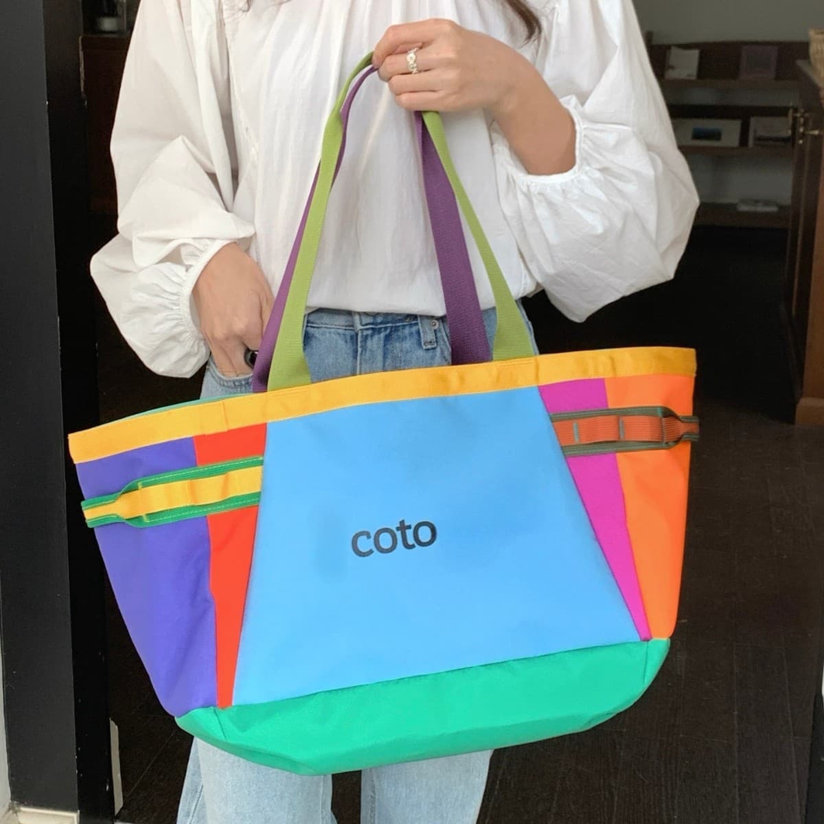 Cross-border hot selling Coto American Alpaca Dopamine Tote Bag 30L Color Portable Large Capacity Outdoor Travel Bag