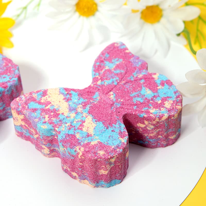 Cross-border Wholesale Bath Bomb Butterfly Cone Scented Floating Multi-foam Explosive Salt for Bathtub Soaking