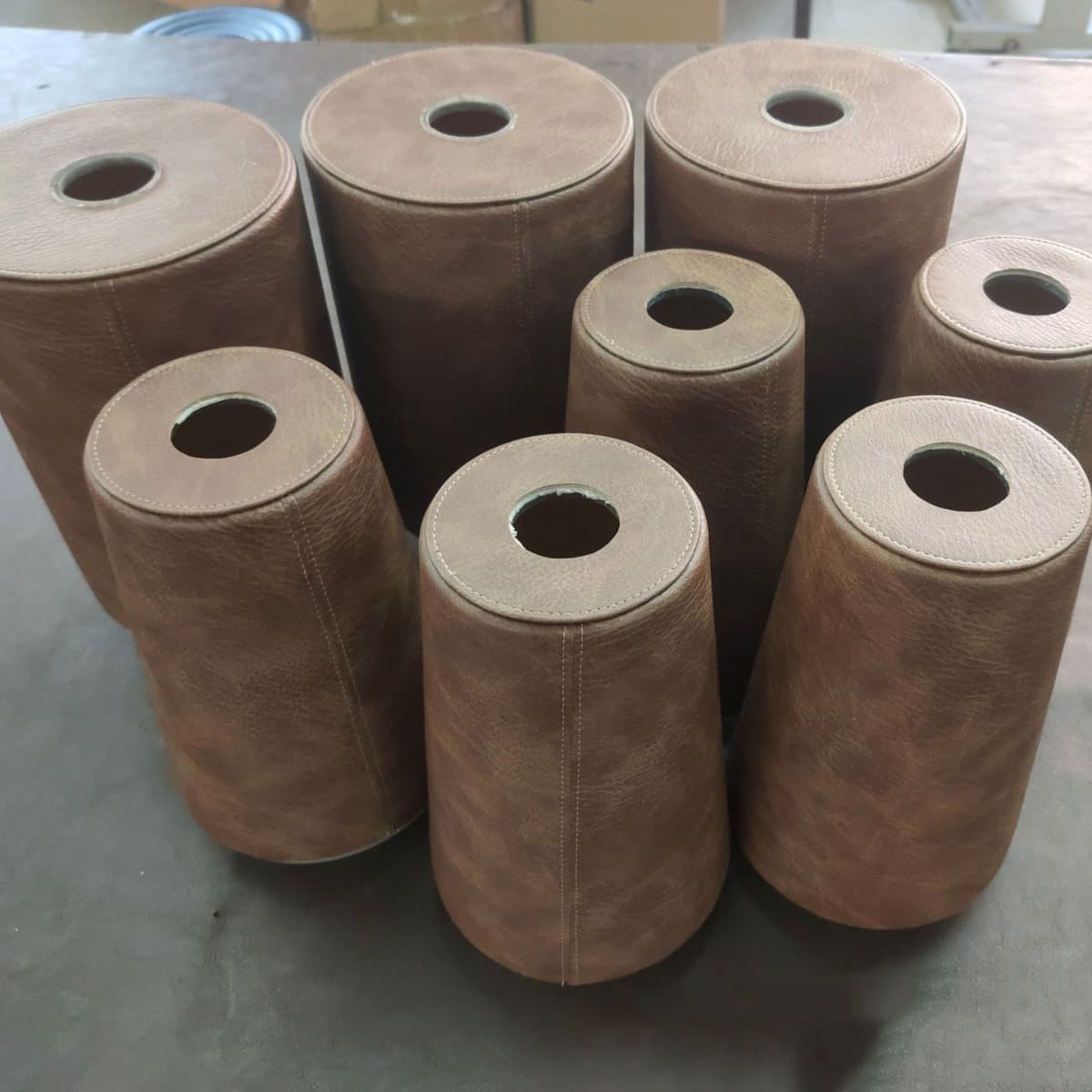 Factory Direct Professional Lighting Leather Application, Lampshade Bending Tube Covering, and Leather Wrapping