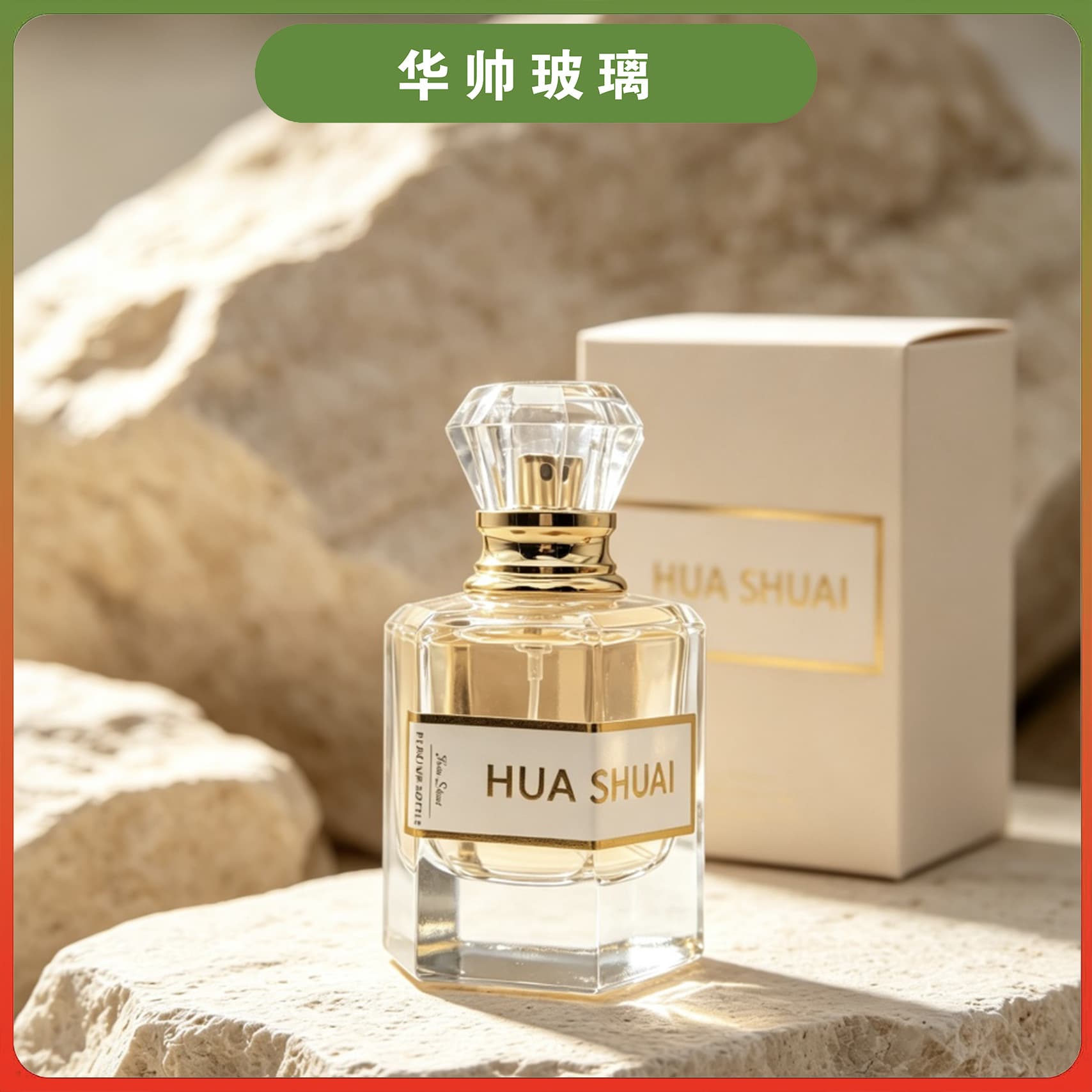 [New Style] 50ML Hexagonal Multi-faceted Transparent Glass Perfume Bottle Perfume Bottle Set Perfume Bottle