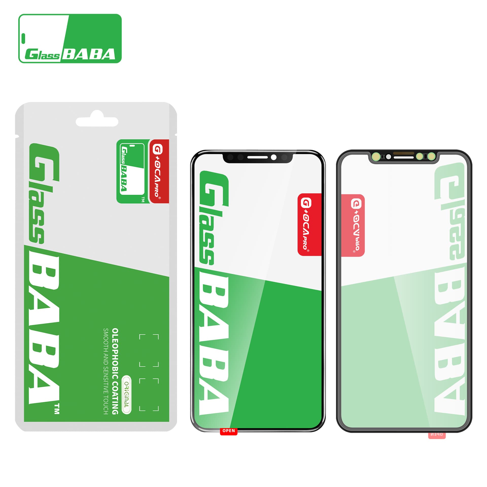 Apple LCD external screen glass cover original BABA series suitable for iPhone15promax cover oca
