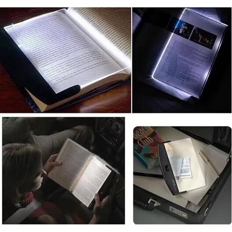 Home Student LED Flat Panel Night Vision Reading Light Eye-Caring Reading Lamp for Night Reading with Long Battery Life