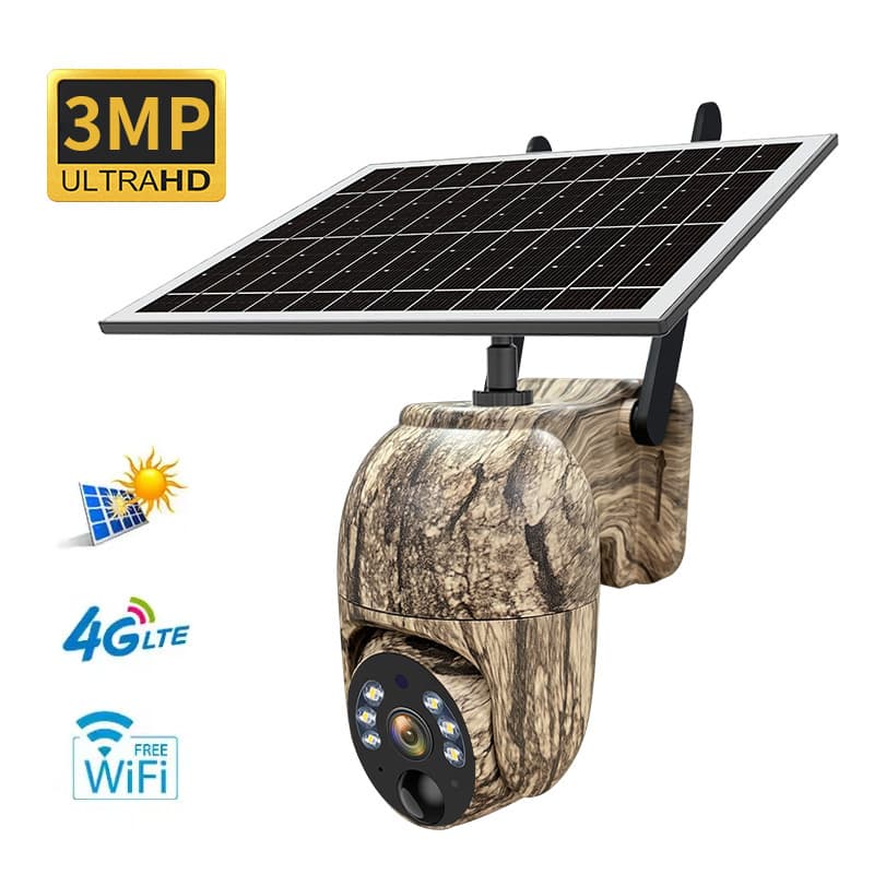Two-Way Voice Waterproof Solar Camera, Wireless Outdoor PTZ Surveillance Camera, Solar Monitoring
