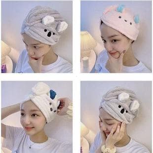 Cute Hair Drying Cap for Women, Super Strong Quick Water Absorption, Quick-Dry, Long Hair Wrap Towel, Hair Drying Cloth