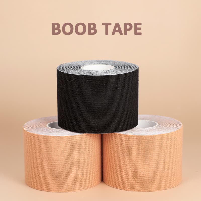 Elastic Band Chest Lift Tape Sports Self-Adhesive Gathered Breast Patch Ultra-Thin Breathable round Shape Chest Strap