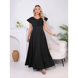 Black Elegant Socialite Little Evening Dress, Women's Dress for Registration, Certificate, Daily Wear, Birthday Party, French Long Dress