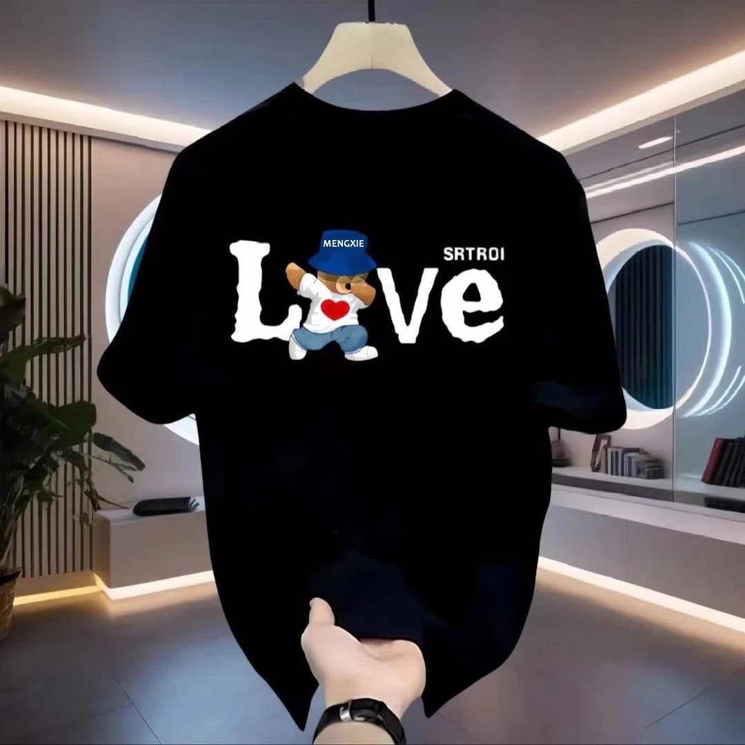 Cross-border 2026 new oversize white round neck large size short-sleeved T-shirt men's summer American tops