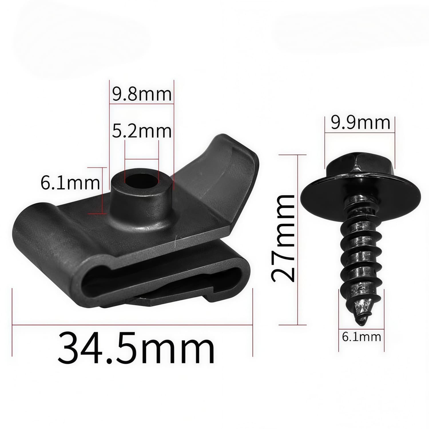 Universal Car Fender Liner Retainer Clips, Fender Screws, Self-Tapping Screws and Fasteners