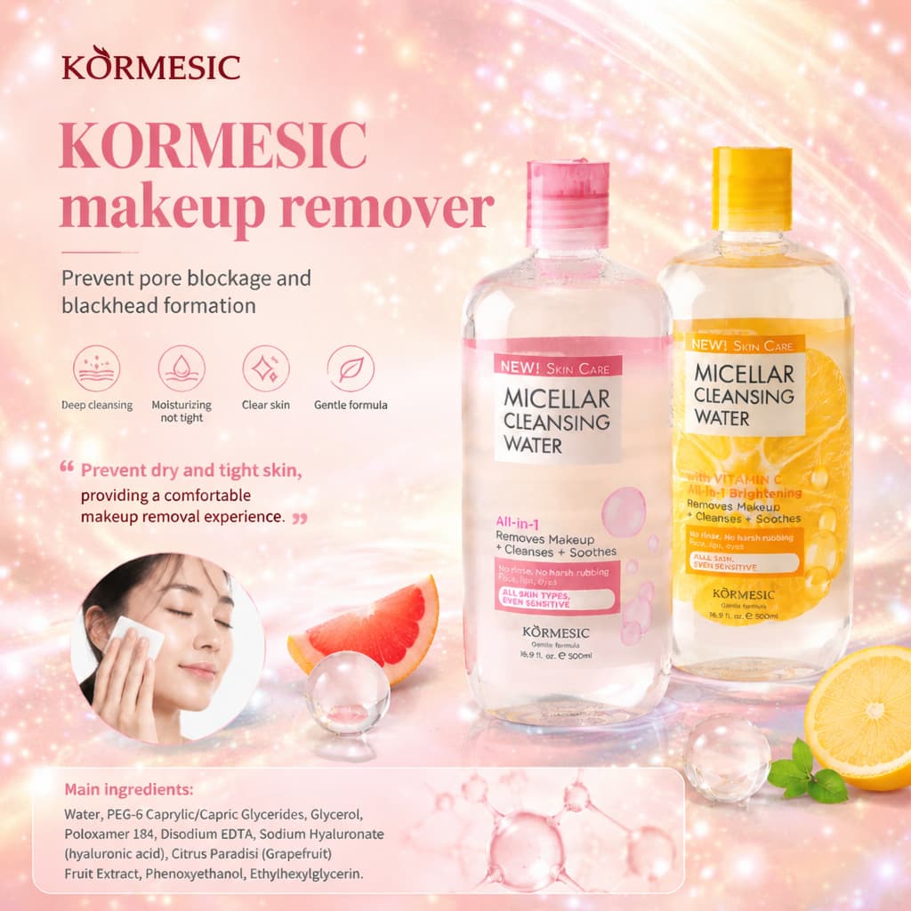KORMESIC Makeup Remover Facial Cleanser for Cross-border Export Wholesale