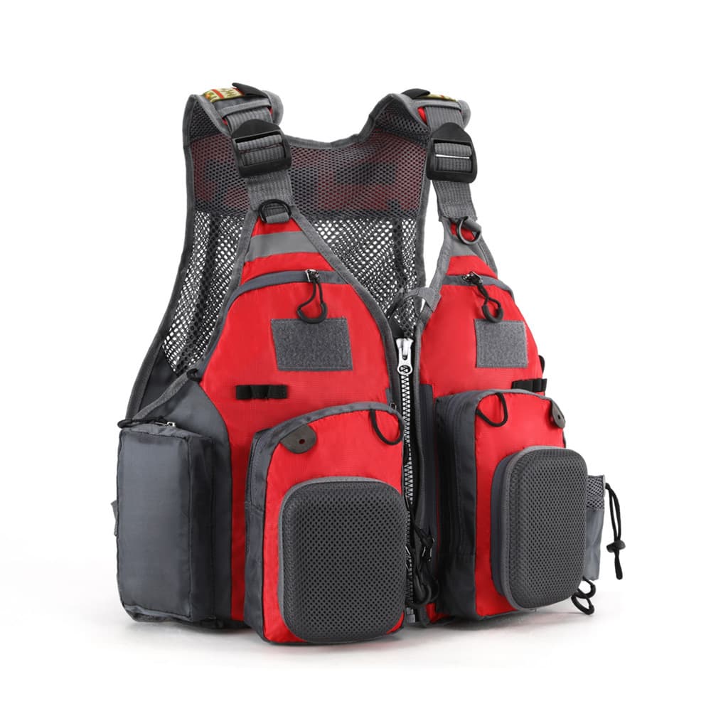 Wholesale fishing vest life jackets for adults with good buoyancy, suitable for rowing and fly fishing, model F22.