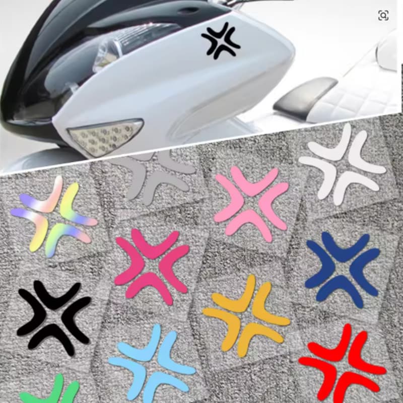 Cross-border Angry Vein Car Sticker Electric Vehicle Sticker Rearview Mirror Sticker Funny Personality Decorative Decal
