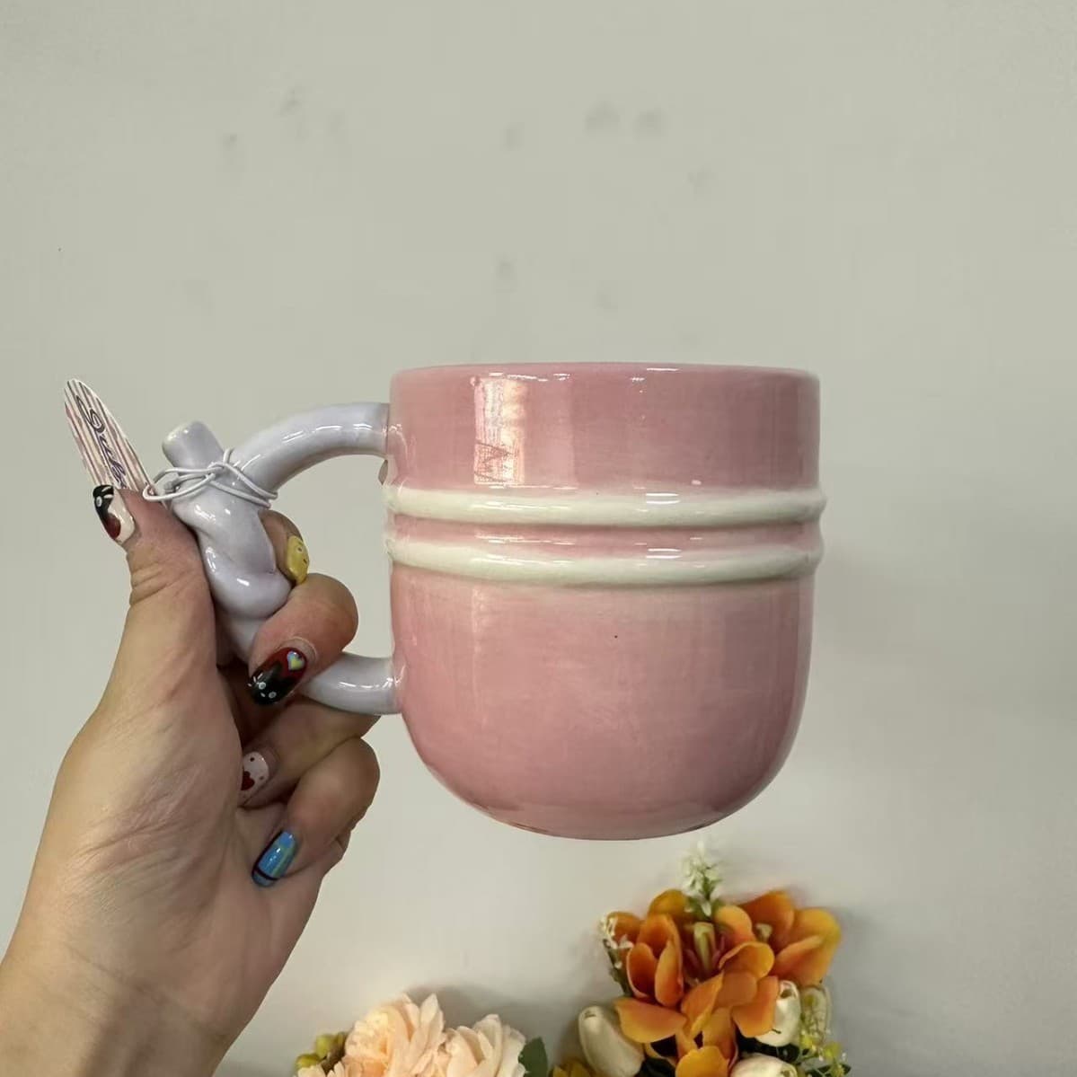 Cute mug, good-looking girly heart ceramic cup, high-end breakfast coffee cup, niche gift, souvenir