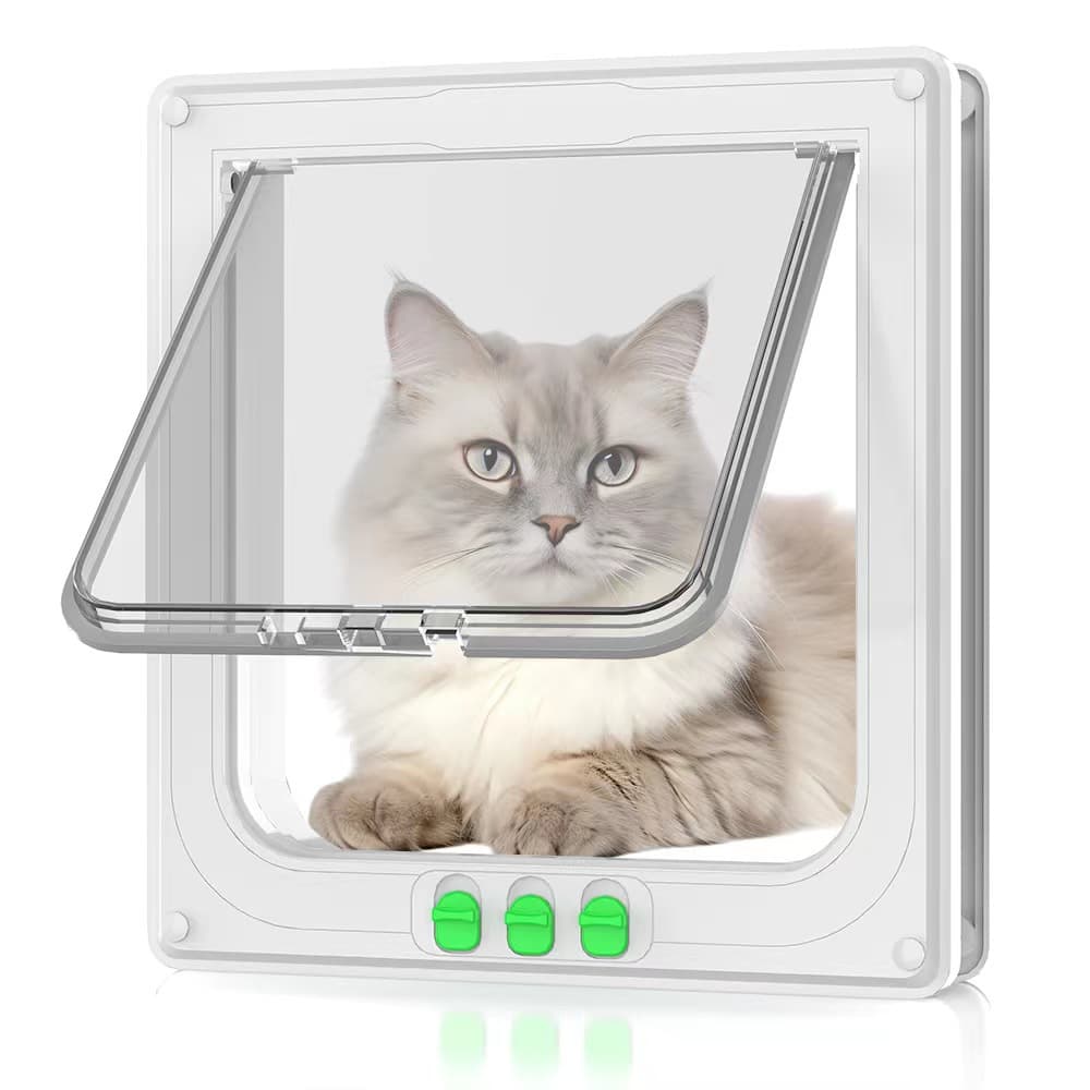 Factory Supply Pet Door Cat Door Dog Door Two-way In and Out Door for Screen Window Glass Acrylic Board Cat and Dog Kennel