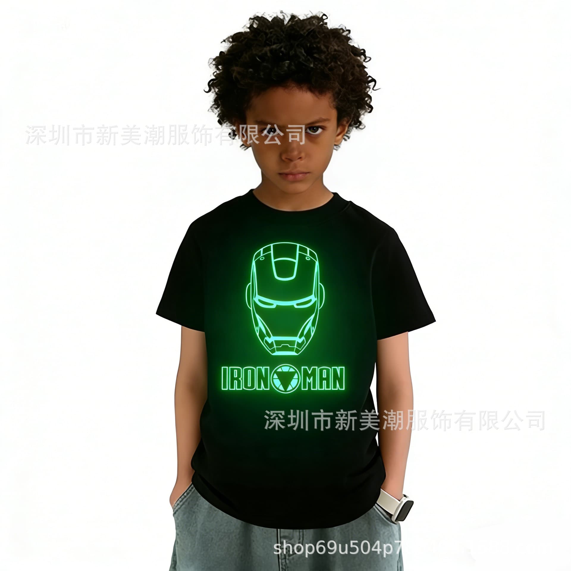 Marvel Avengers Iron Man Boys T-Shirt Short Sleeve Summer Loose Cotton Toddler Fashion Half Sleeve