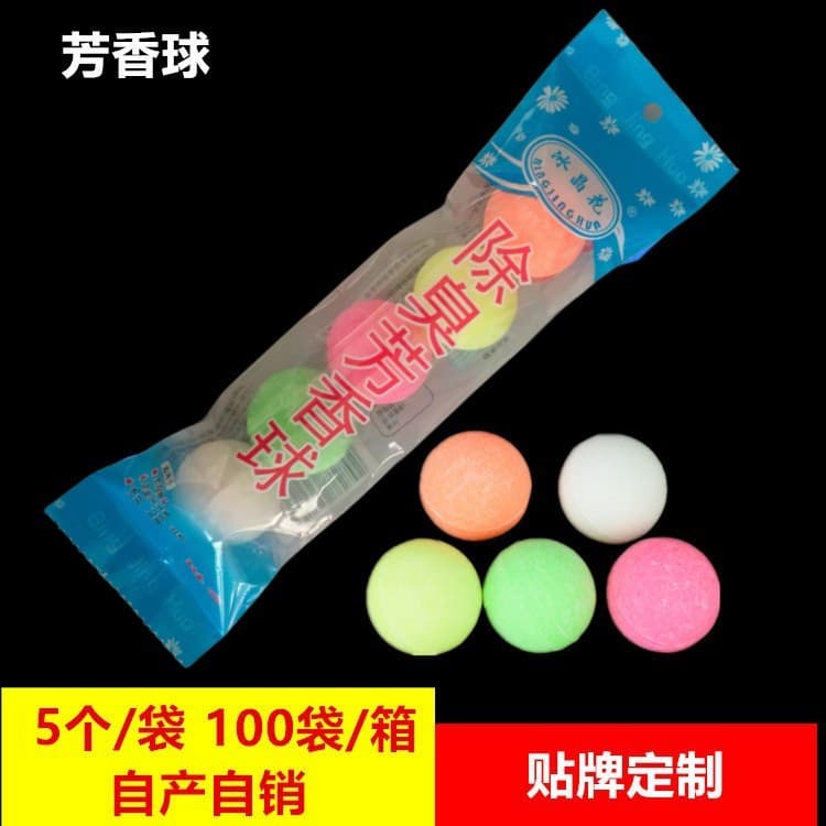 Urinal deodorizing balls, restroom odor-eliminating balls, export foreign trade toilet fragrance balls, English aromatic balls wholesale