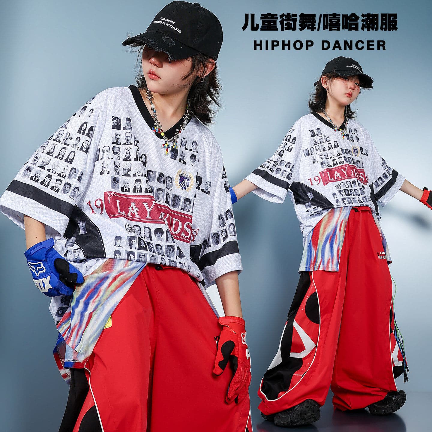 Children's Hip Hop Dance Performance Outfit, Boys and Girls Street Style Summer Set, Kids Hip Hop Fashion Stage Wear