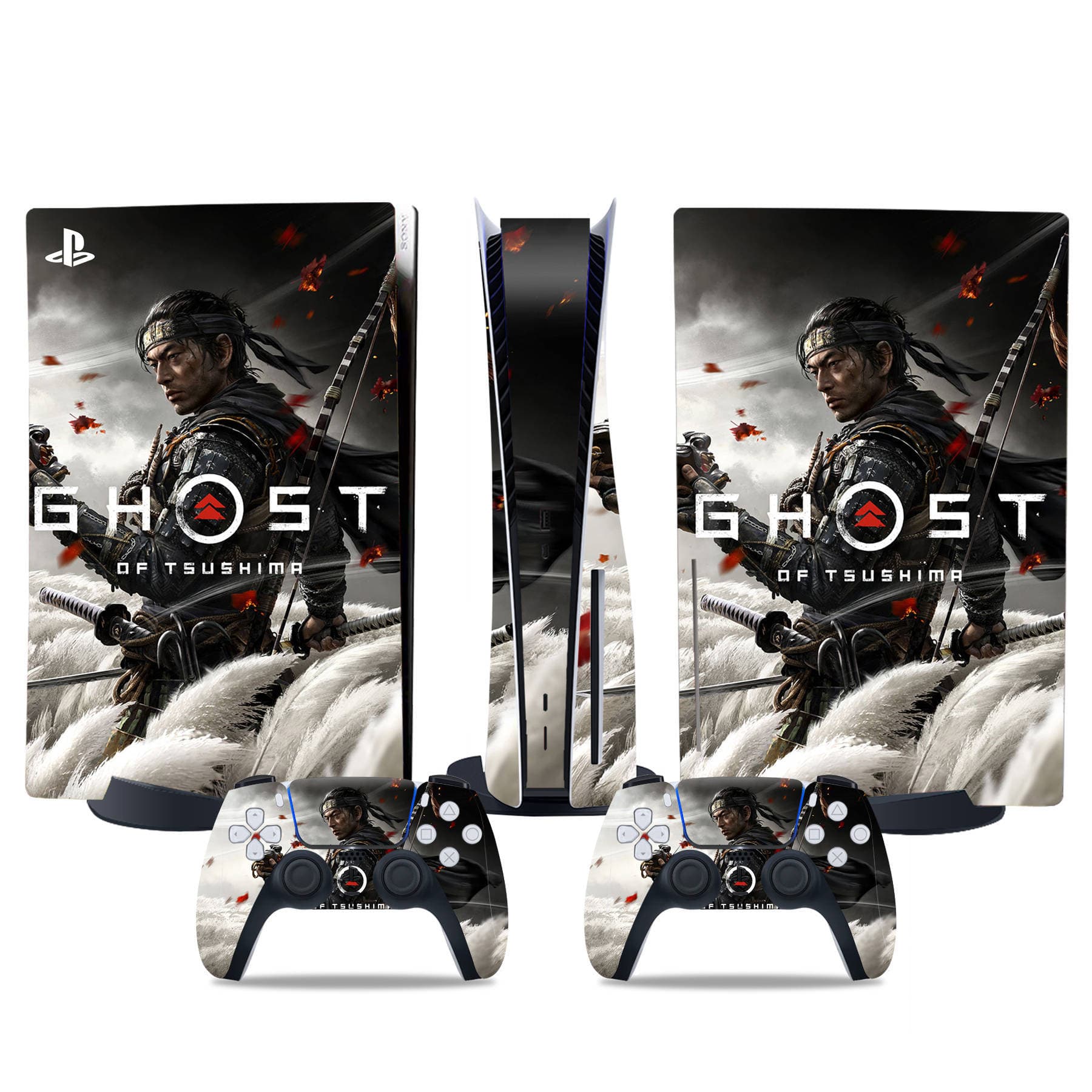 PS5 optical drive version sticker PS5 digital version console handle film Ghost of Tsushima supports one-piece frosted delivery